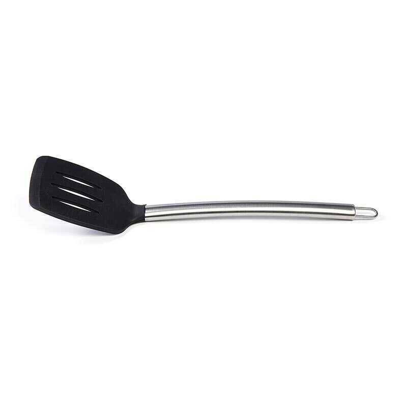 Biradlı BRD-0426 Çelik Saplı Silikon Spatula, 35 cm, Siyah - 1