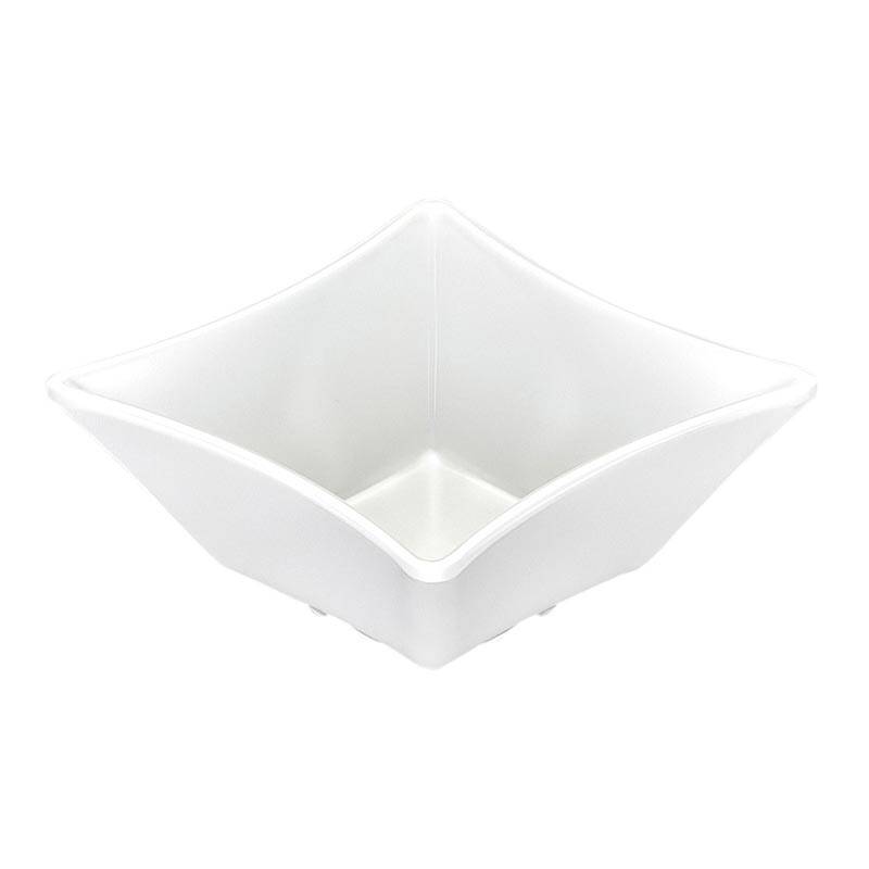 Biradlı BRD-516603 Minimal Melamin Kare Sunum Tabağı, 8x8x3.5 cm, Beyaz - 1