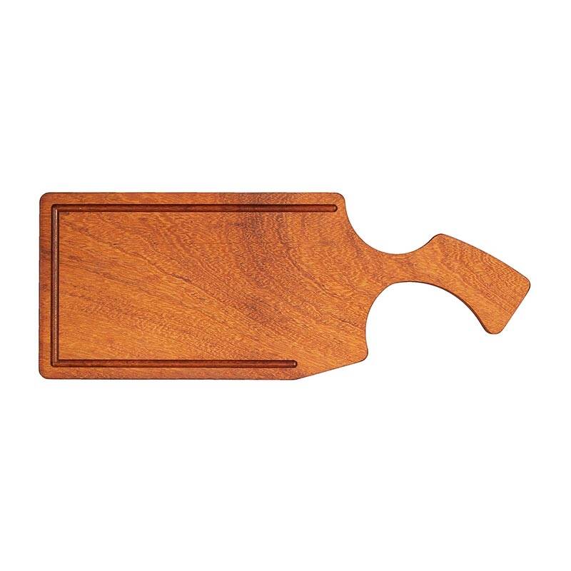 Biradlı GRV-1835 Asimetrik Iroko Peynir Sunum Tahtası, 50x19 cm - 1