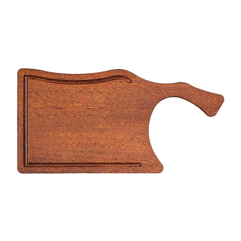 Biradlı GRV-1843 Asimetrik Iroko Peynir Sunum Tahtası, 40x20 cm - 1