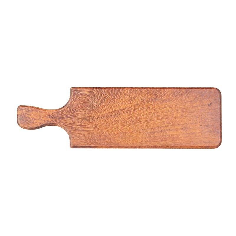 Biradlı GRV-1856 Kulplu Iroko Pide Sunum Tahtası, 50x15 cm - 1