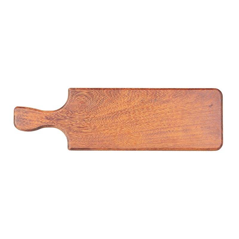 Biradlı GRV-1857 Kulplu Iroko Pide Sunum Tahtası, 60x15 cm - 1