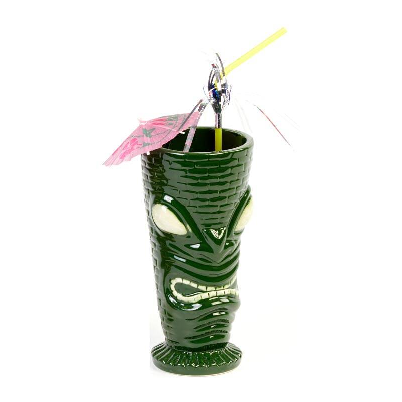 Biradlı GRV-20209 Seramik Tiki Mug Kokteyl Bardağı, 350 cc, 8x17 cm - 1