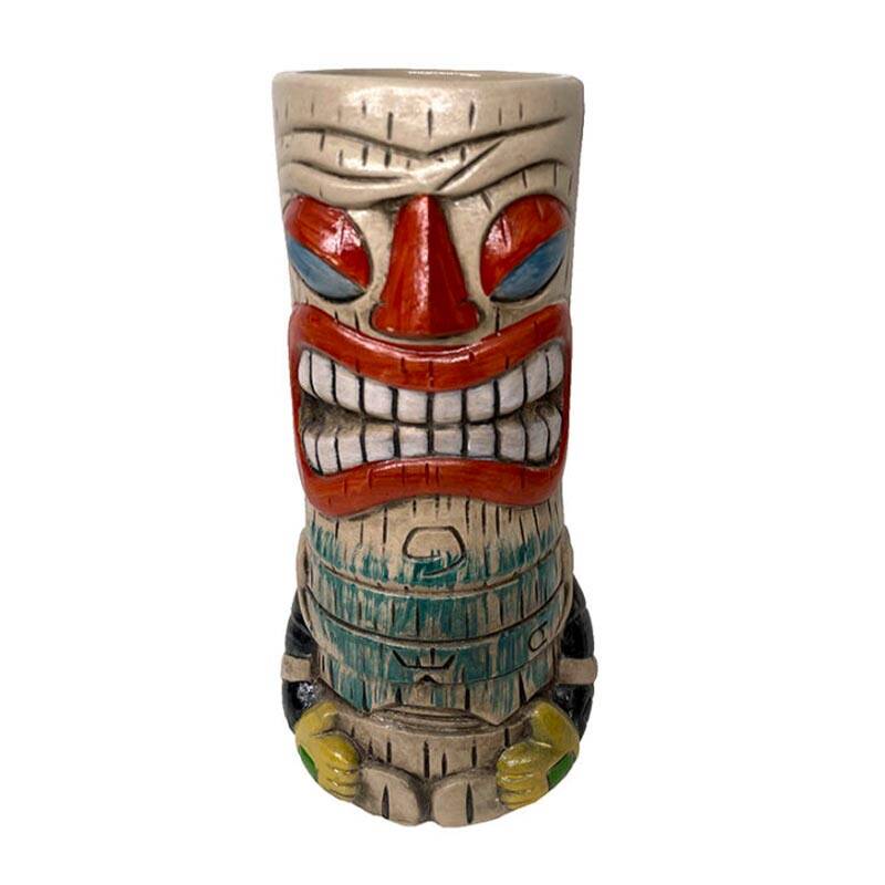 Biradlı GRV-20226 Seramik Tiki Kokteyl Bardağı, 7.3x19.5 cm, 380 cc, Beyaz - 1