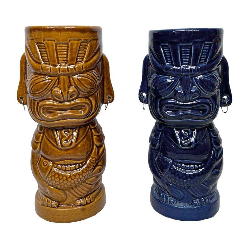 Biradlı GRV-20232 Seramik Tiki Kokteyl Bardağı, 6.5x17 cm, 350 cc - 1