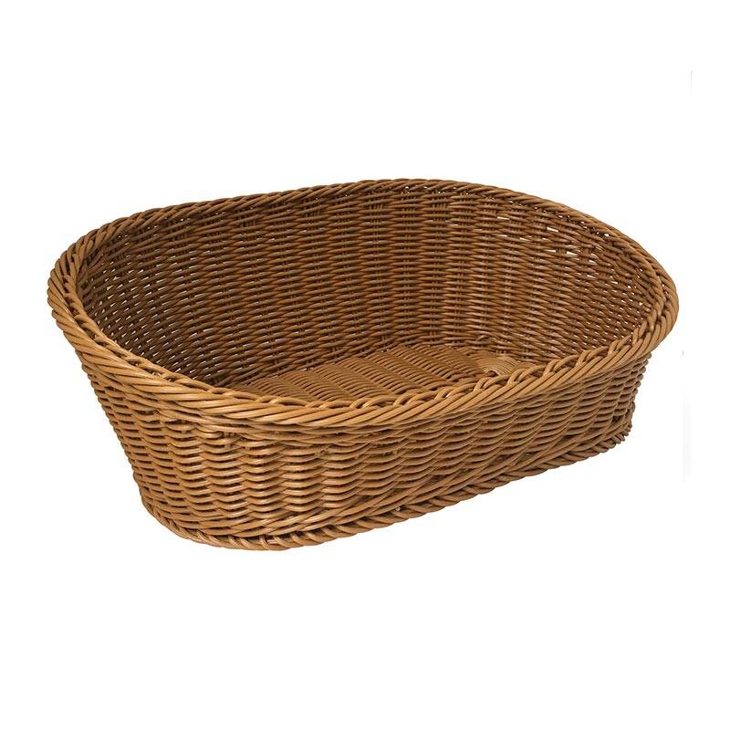 Biradlı GRV-2419 Oval Plastik Sunum Sepeti, 45x30x8/16 cm - 1