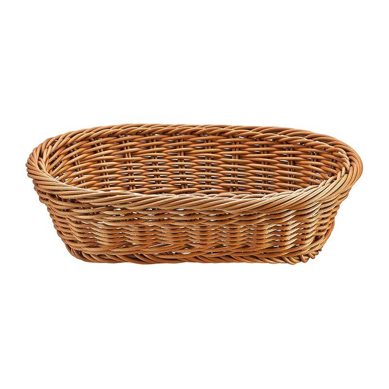 Biradlı GRV-2455 Oval Plastik Ekmek Sepeti, 24x16x7 cm - 1