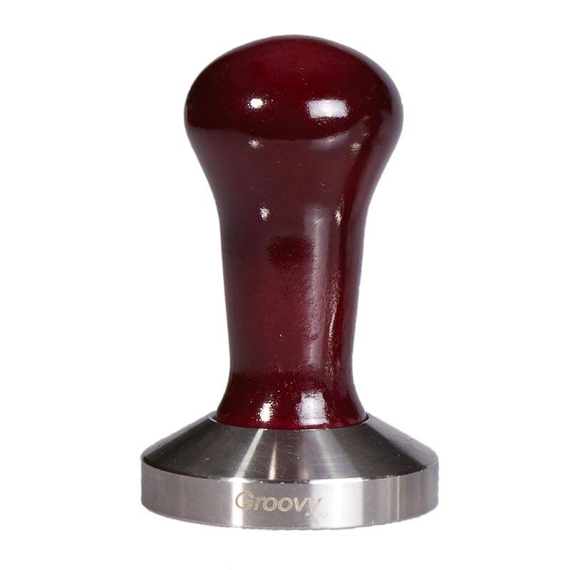 Biradlı GRV-316 Plastik Saplı Çelik Tamper, 58 mm, Bordo - 1