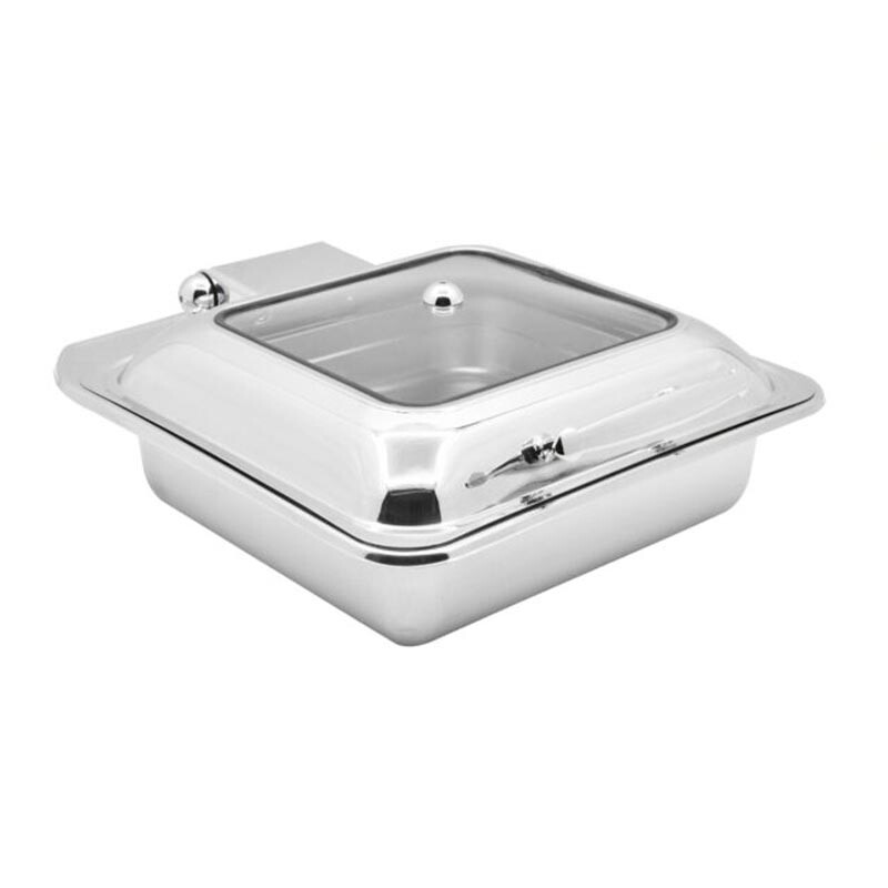 Biradlı GRV-4023 Ekonomik Kare Chafing Dish, GN 2/3 - 1