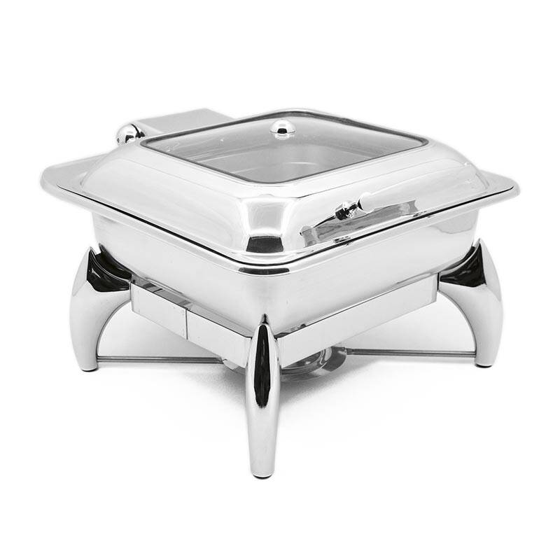 Biradlı GRV-4023 Ekonomik Kare Chafing Dish, GN 2/3 - 2