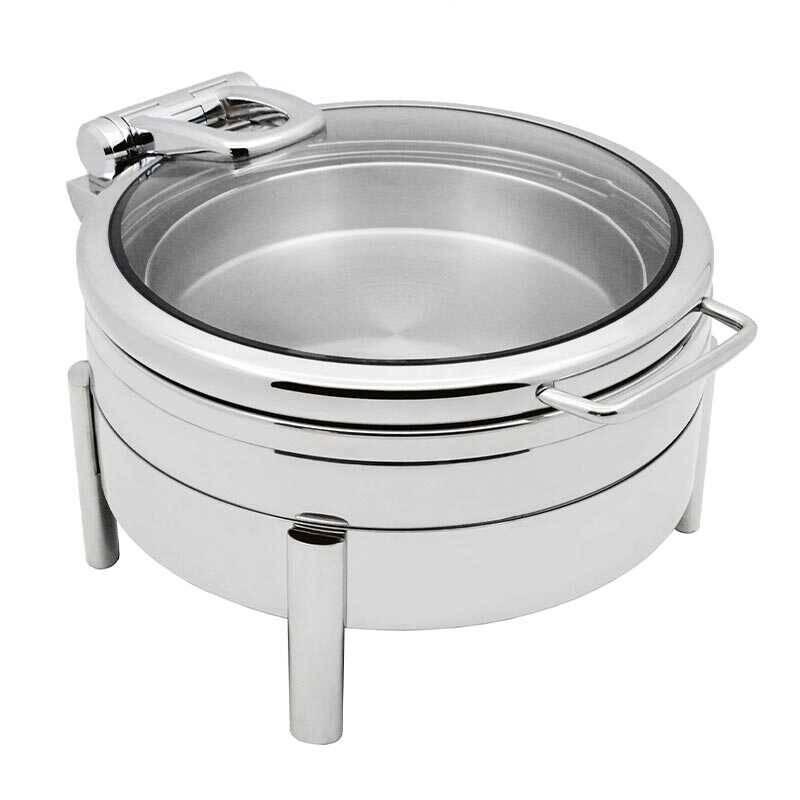 Biradlı GRV-5025 Lux Yuvarlak Chafing Dish, 5.5 Lt. - 2