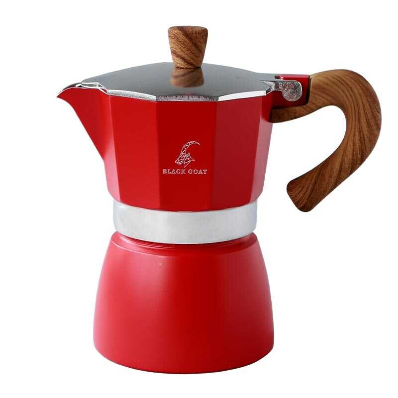 Black Goat Moka Pot, 3 Cup - Kırmızı - 1