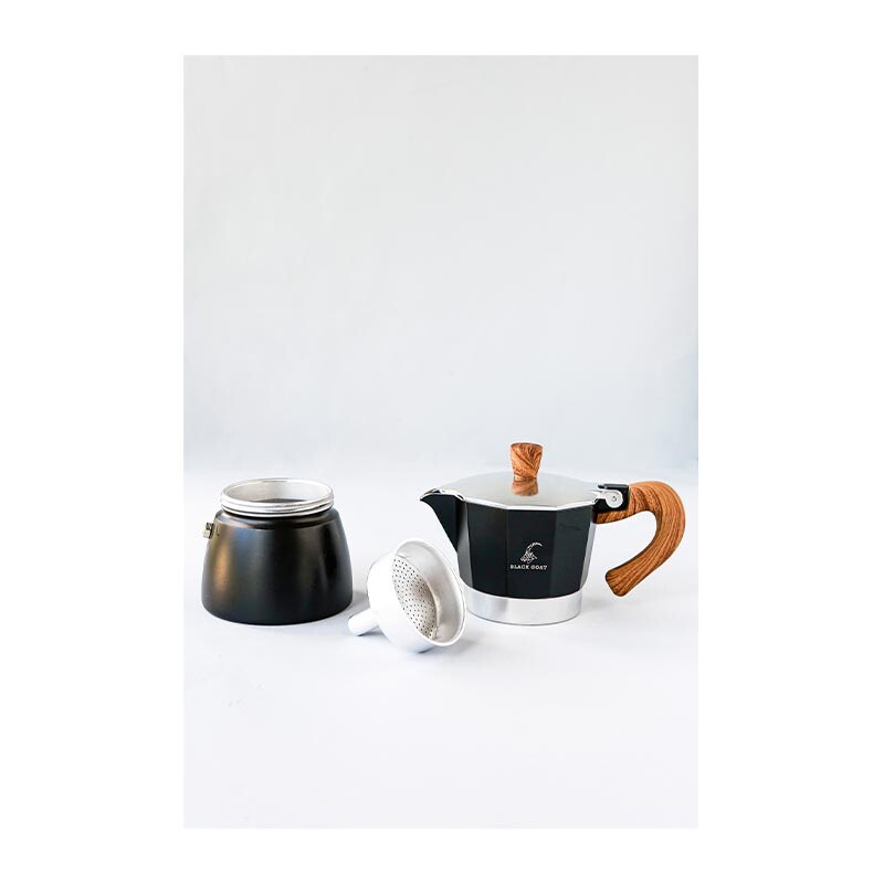 Black Goat Moka Pot, 3 Cup - Siyah - 3