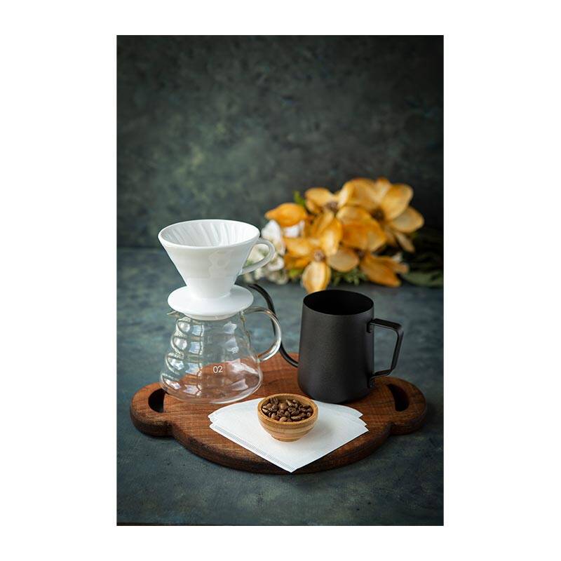 Black Goat V60 02 Seramik Dripper - Beyaz - 2