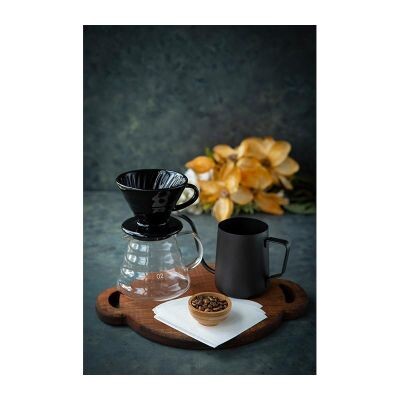 Black Goat V60 02 Seramik Dripper - Siyah - 2