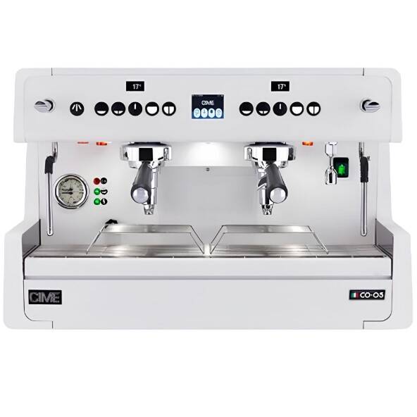 Cime CO-05 Otomatik Espresso Kahve Makinesi, 2 Gruplu, Beyaz - 1