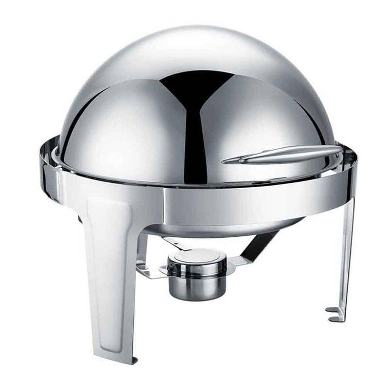 Epinox CDC-6 Roll Top Kapaklı Yuvarlak Chafing Dish, 6 Lt. - 1