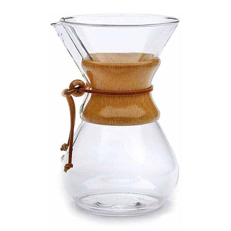 Epinox CK-40 Chemex, Kahve Demleme, Ahşap Tutacaklı, 400 ml, 2 Bardak - 1