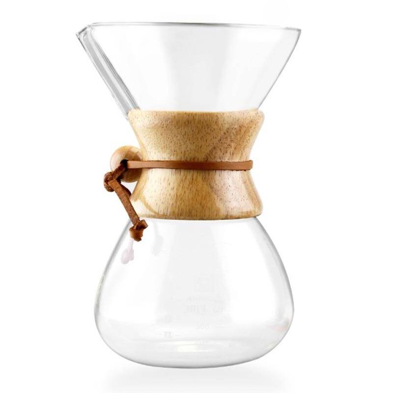 Epinox CK-600A Chemex, Kahve Demleme, Ahşap Tutacaklı, 600 ml, 4 Bardak - 1