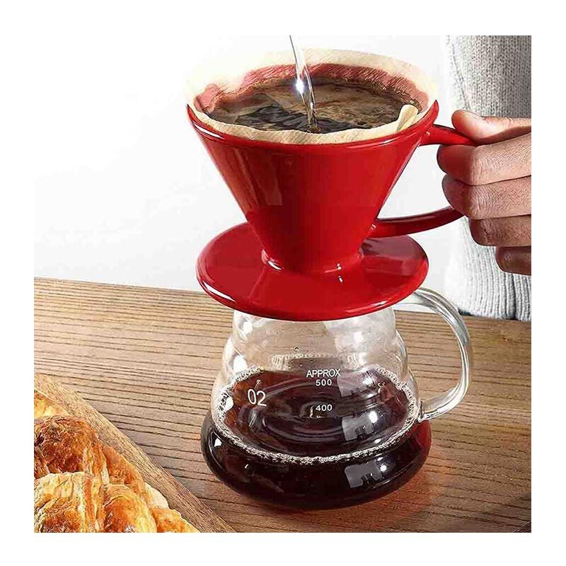 Epinox FSK-2 Seramik V60 Dripper, Kırmızı - 4