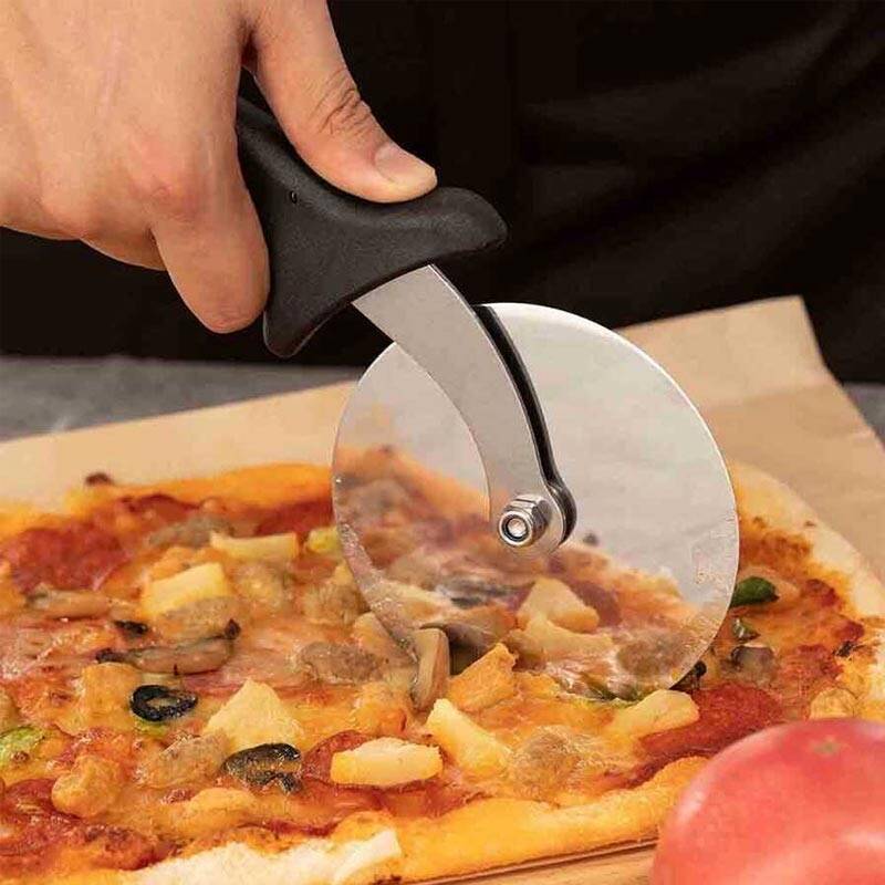 Epinox PİZ-10 Düz Pizza Kesici Rulet, 10 cm, Siyah - 2