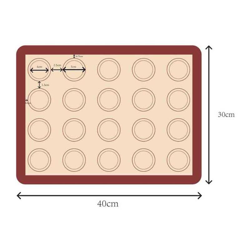 Epinox SMM-43 Silikon Makaron Mat, Kahverengi, 30x40 cm - 2