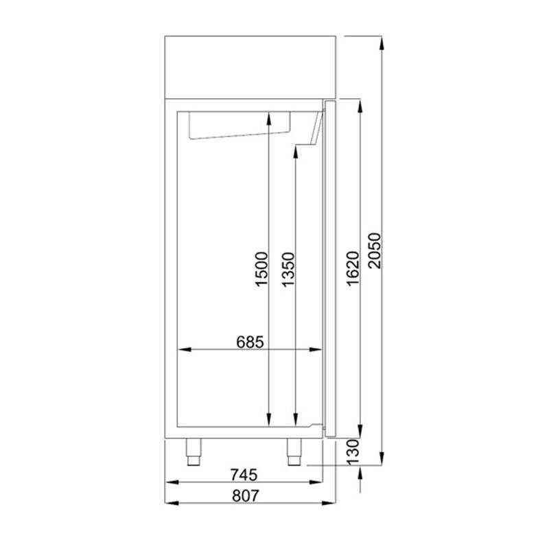 Frenox BN14 Ekonomik Dik Tip Çift Kapılı Buzdolabı, 1400 Lt. - 2