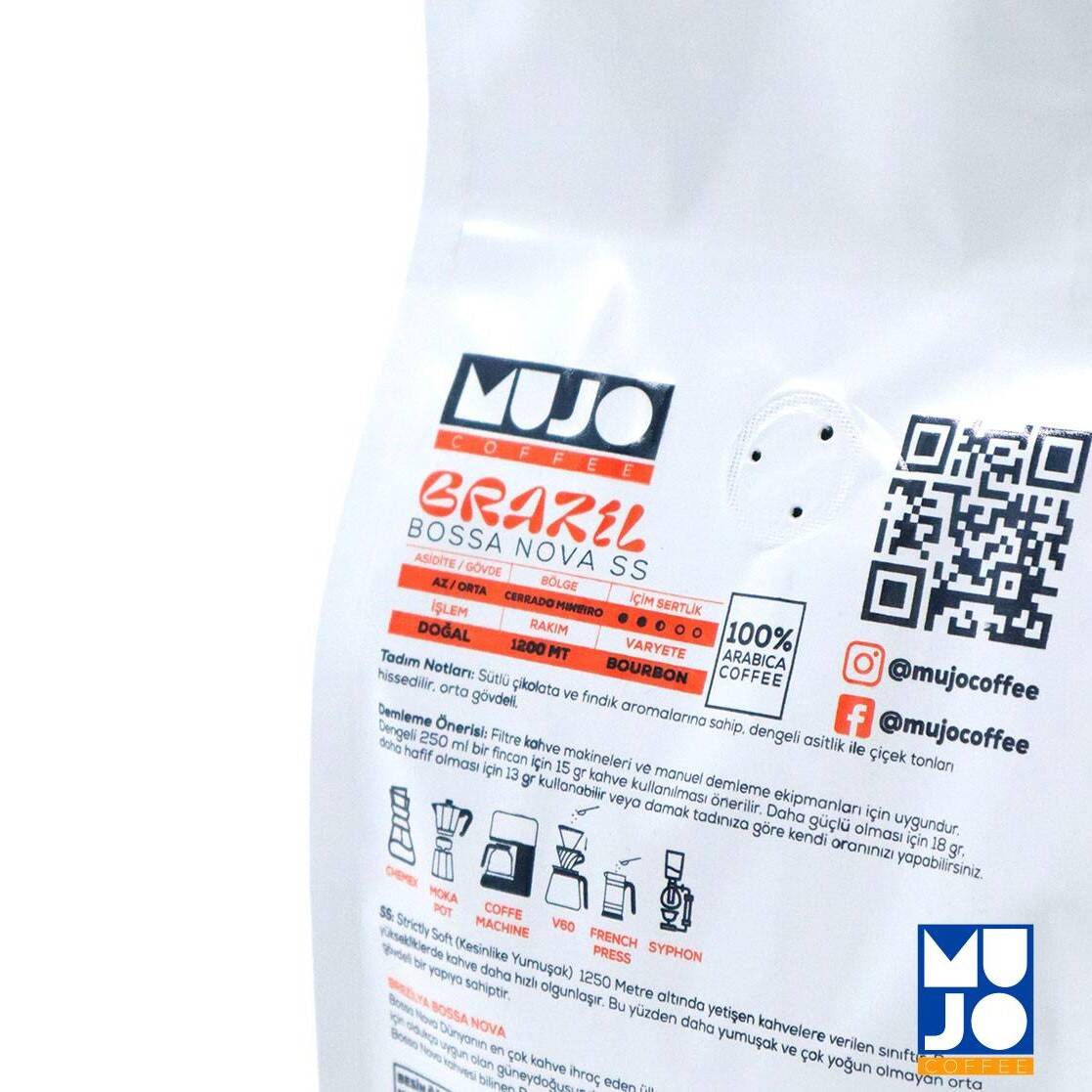 Mujo Coffee Brazil Signature Bossa Nova 1000 gr. Taze Kavrulmuş Çekirdek Kahve - 4