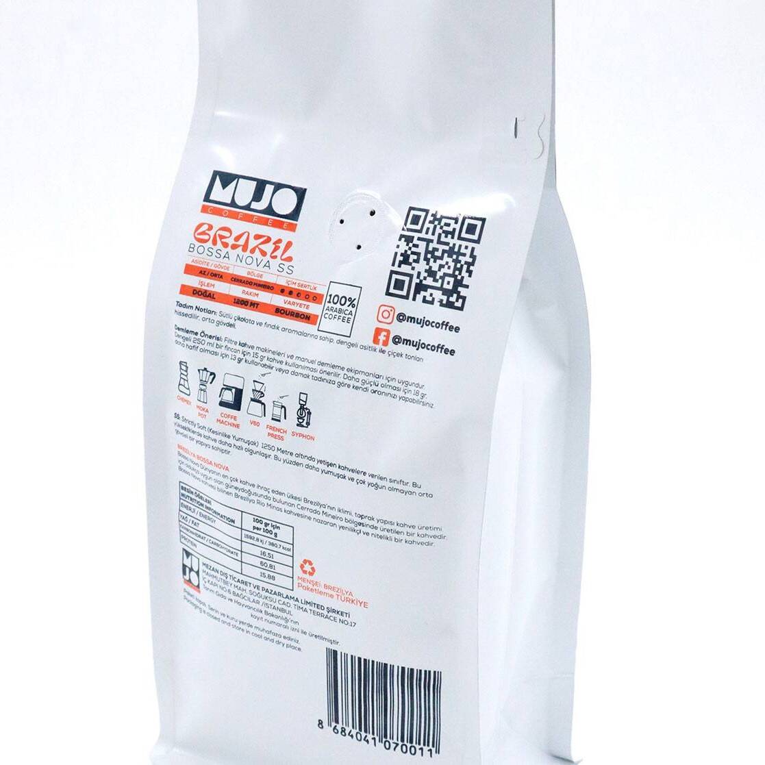 Mujo Coffee Brazil Signature Bossa Nova 2.5 kg. Taze Kavrulmuş Çekirdek Kahve - 3