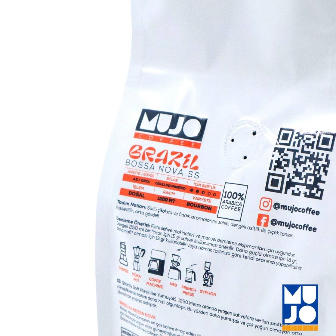 Mujo Coffee Brazil Signature Bossa Nova 250 gr. Taze Kavrulmuş Çekirdek Kahve - 4