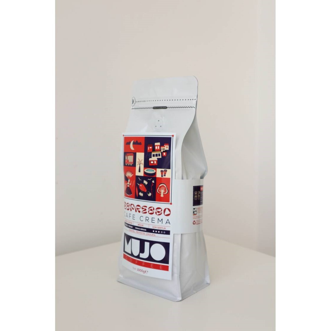 Mujo Coffee Espresso Cafe Crema 1000 gr. Taze Kavrulmuş Çekirdek Kahve - 4