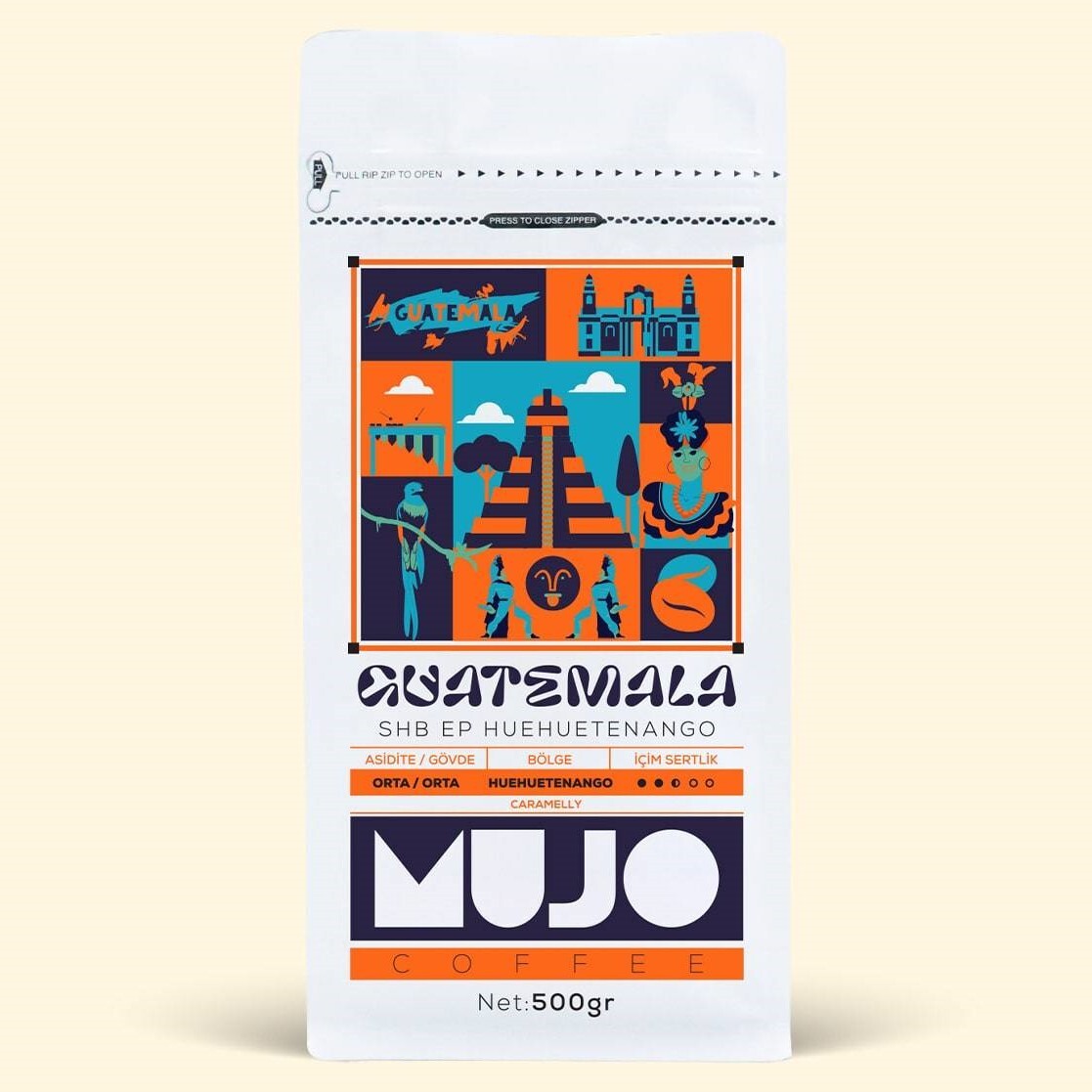 Mujo Coffee Guatemala Heuheutenango SHB EP 1000 gr. Taze Kavrulmu Çekirdek Kahve - 1