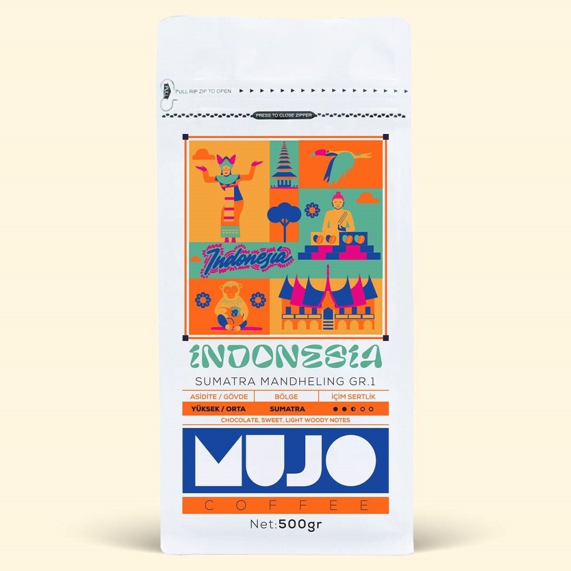 Mujo Coffee Indonesia Sumatra Mandheling GR.1, 1000 gr. Taze Kavr - 1