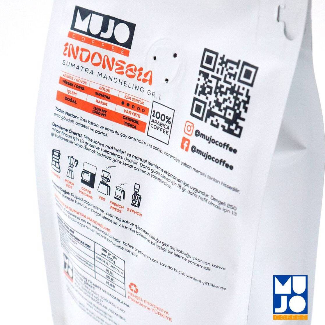 Mujo Coffee Indonesia Sumatra Mandheling GR.1, 1000 gr. Taze Kavr - 2