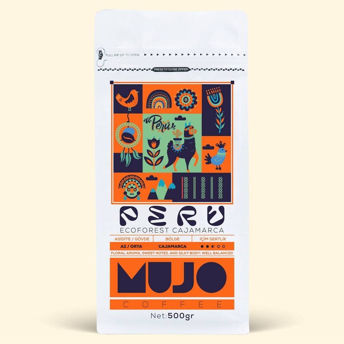 Mujo Coffee Peru Ecoforest Cajamarca 2.5 kg, Taze Kavrulmuş Çekirdek Kahve - 1