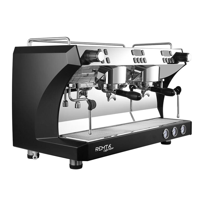 Remta Coffee Master Tam Otomatik Espresso Kahve Makinesi, 2 Gruplu, Siyah - 1