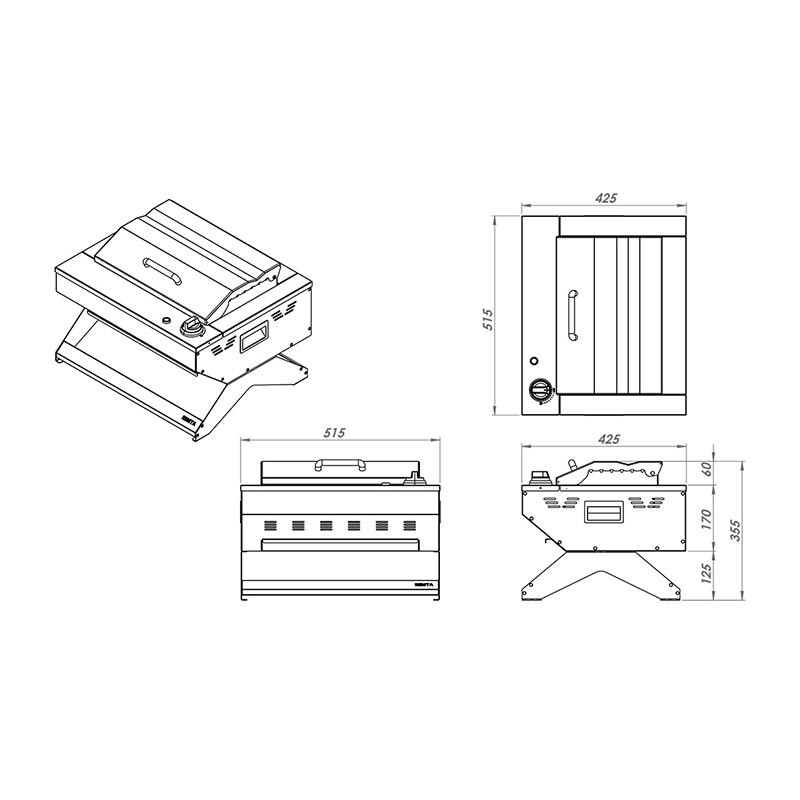 Remta R132 Profesyonel Pleyt Barbekü, Gazlı (Tüplü) - 2