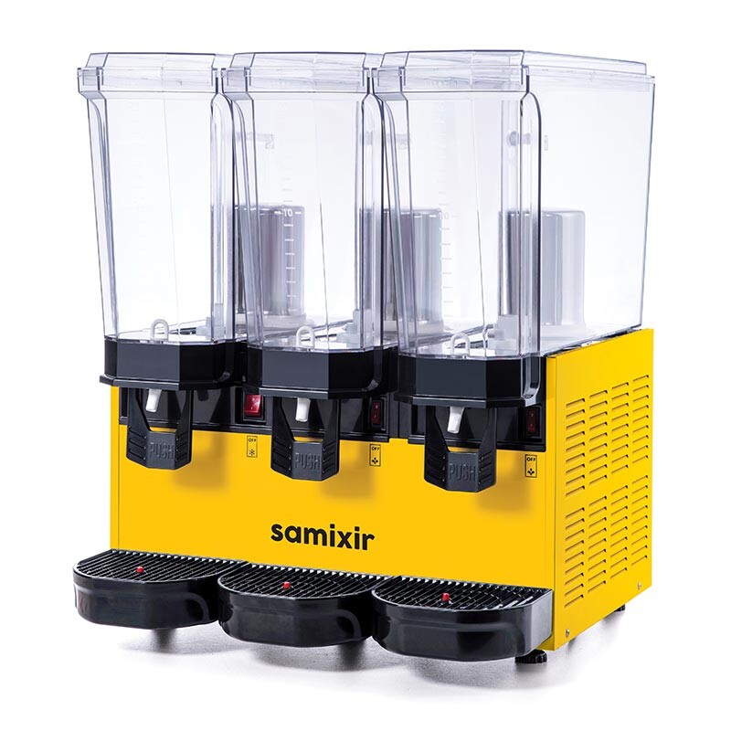 Samixir 60.SS Triple Klasik Fıskiyeli Soğuk İçecek Dispenseri, 20+20+20 Lt, Sarı - 2