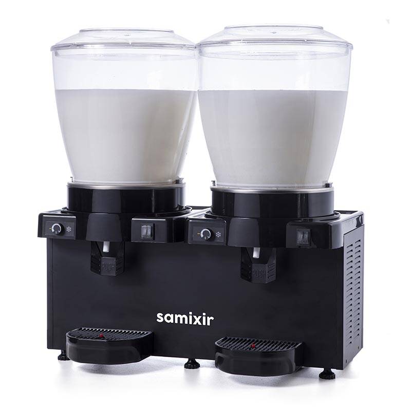 Samixir MM44.AB Panaromik Analog Twin Soğuk İçecek Dispenseri, 22+22 Lt, Karıştırıcılı, Siyah - 2