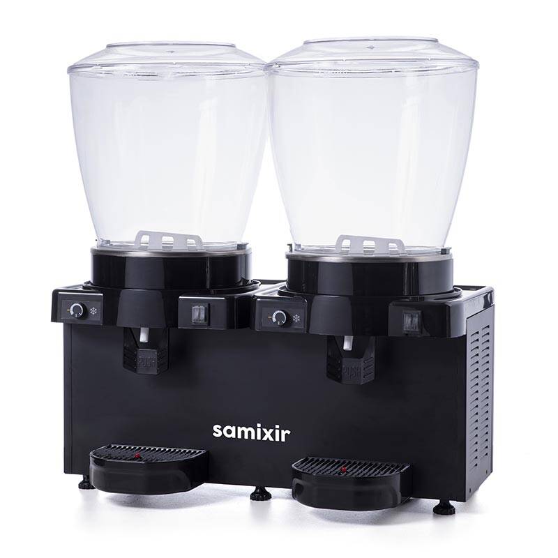 Samixir MM44.AB Panaromik Analog Twin Soğuk İçecek Dispenseri, 22+22 Lt, Karıştırıcılı, Siyah - 3