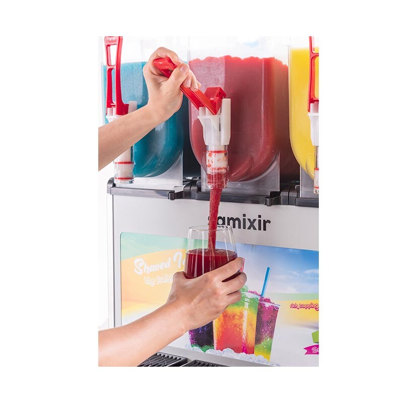 Samixir SLUSH36 Allure Triple Ice Slush Granita ve Soğuk Meyve Suyu Dispenseri - 2