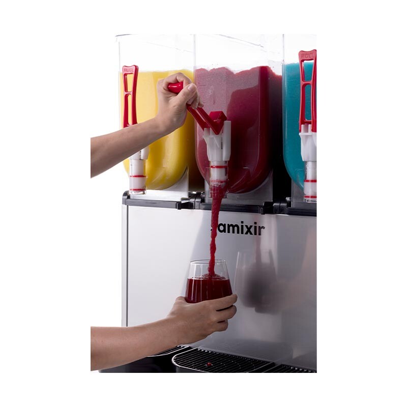 Samixir SLUSH36.Y Ice Slush Triple Meyve Suyu Dispenseri, 12+12+12 Lt, Sarı - 3