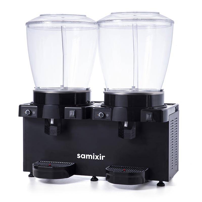 Samixir SS44 Panaromik Analog Twin Soğuk İçecek Dispenseri, 22+22 Lt, Siyah - 2