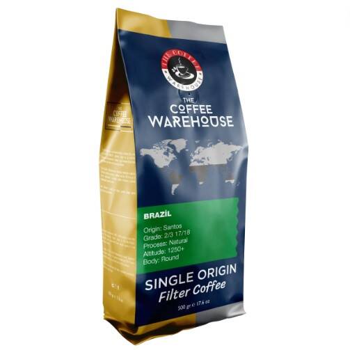 The Coffee Warehouse Brezilya Espresso 500 gr. Çekirdek Taze Kavrulmuş - 1