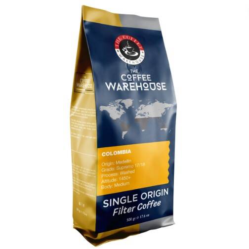 The Coffee Warehouse Colombia Medellin Espresso 500 gr. Çekirdek Taze Kavrulmuş - 1